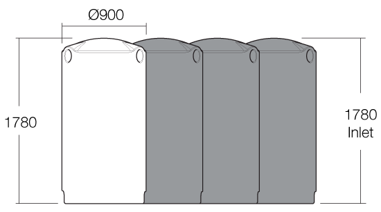 1,000L Camel Rainwater Lead Tank - Image 2