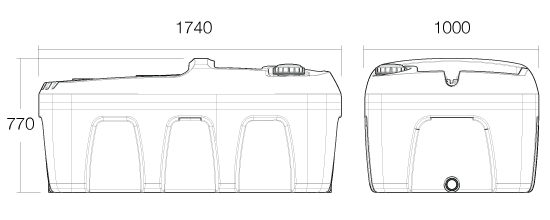 800L Baffled Cartage Tank - Image 2