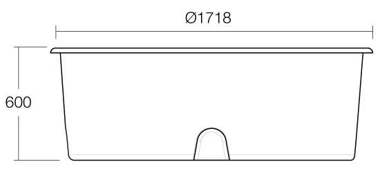 1,000L Round Trough - Image 2