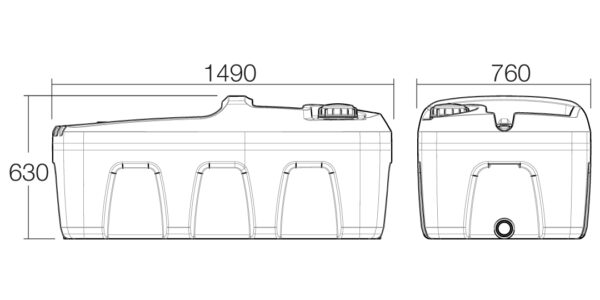 400L Baffled Cartage Tank - Image 2
