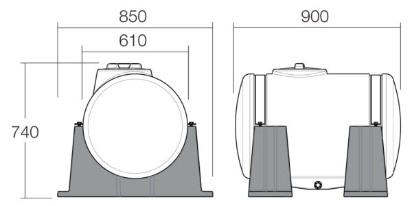 200L Strap Mount Tank - Image 2