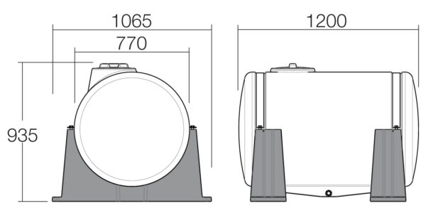 500L Strap Mount Tank - Image 2