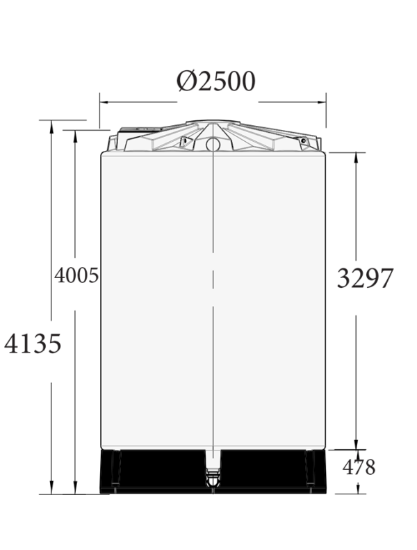 16,000L Heavy Duty Cone Bottom Tank with Base - Image 2