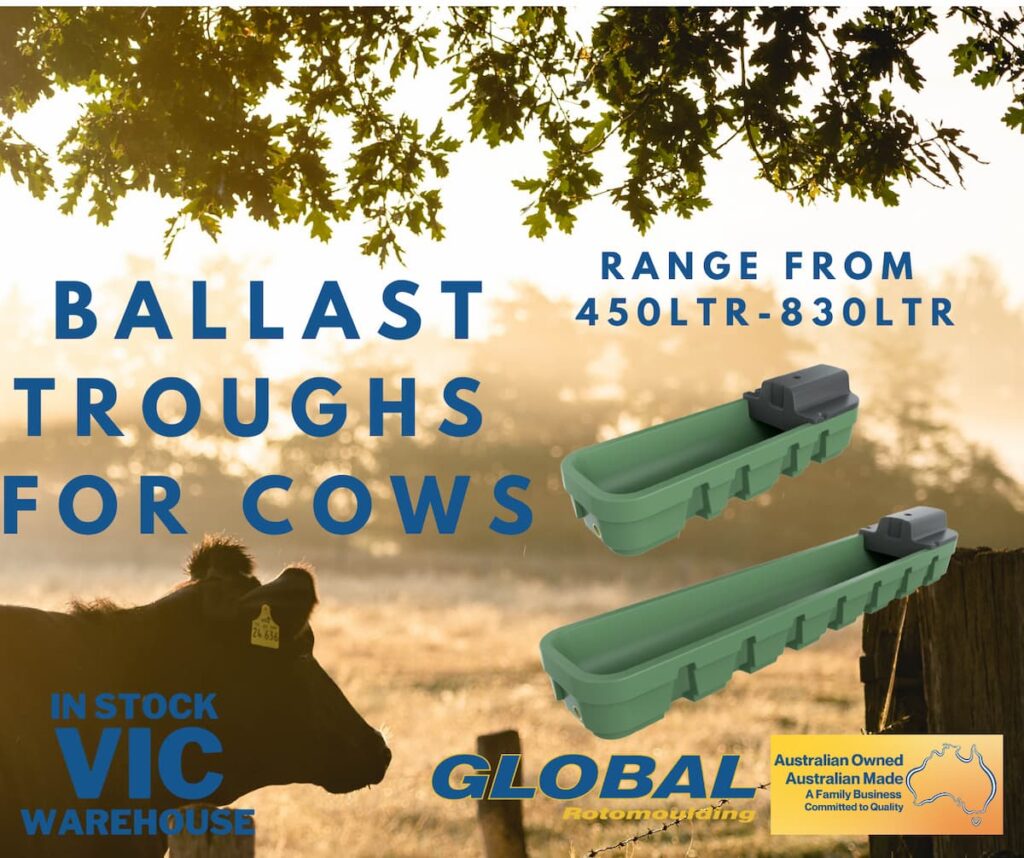 Ballast Troughs for Cows from Global Rotomoulding Victoria Factory